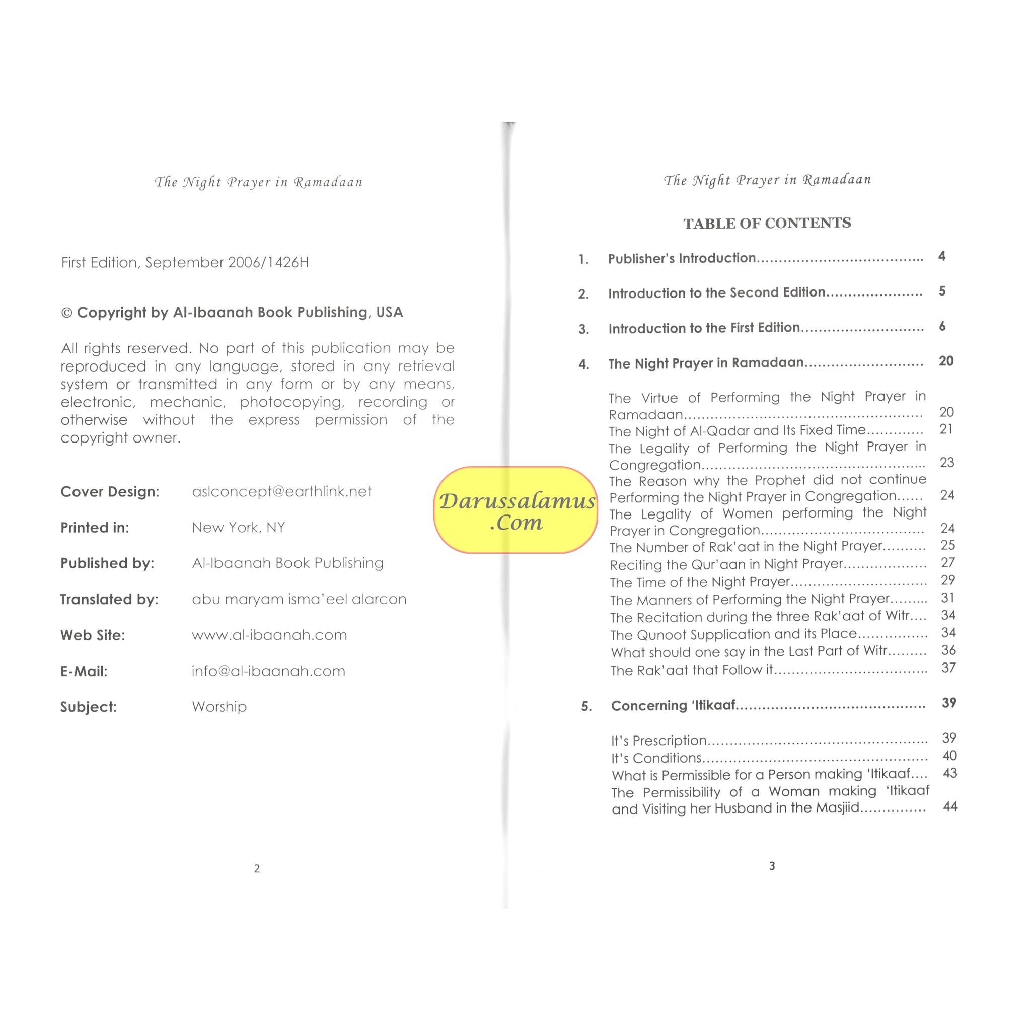 The Night Prayer In Ramadaan By Imaam Muhammad Naasir ud Deen al Albaanee、mySite、topwebapps