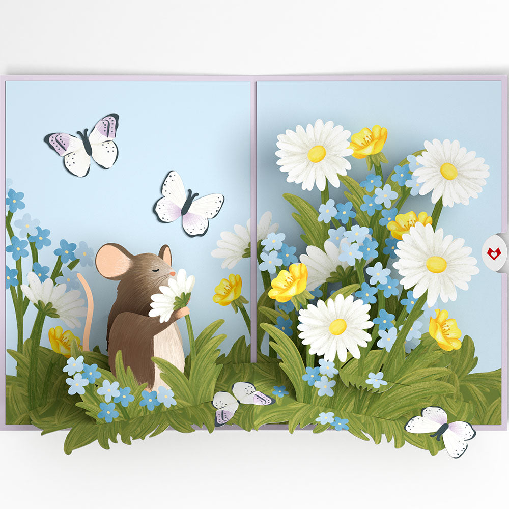 Field Mouse in the Flowers Pop-Up Card、mySite、solidvoid