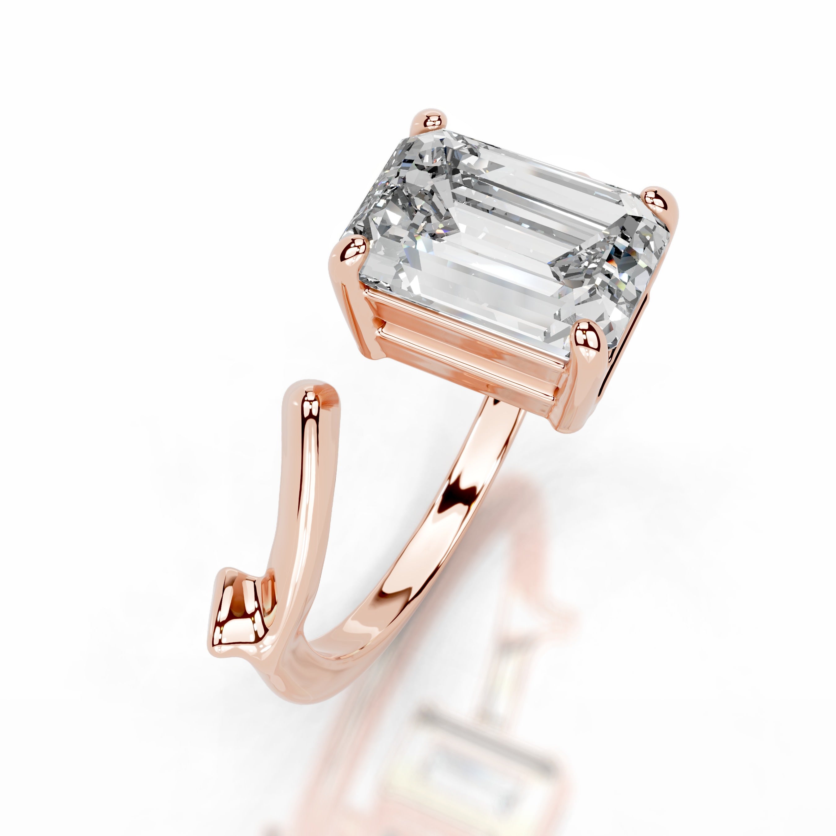Branching Elegance Lab Grown Diamond Ring - 14K Rose Gold、mySite、hinf8tx79