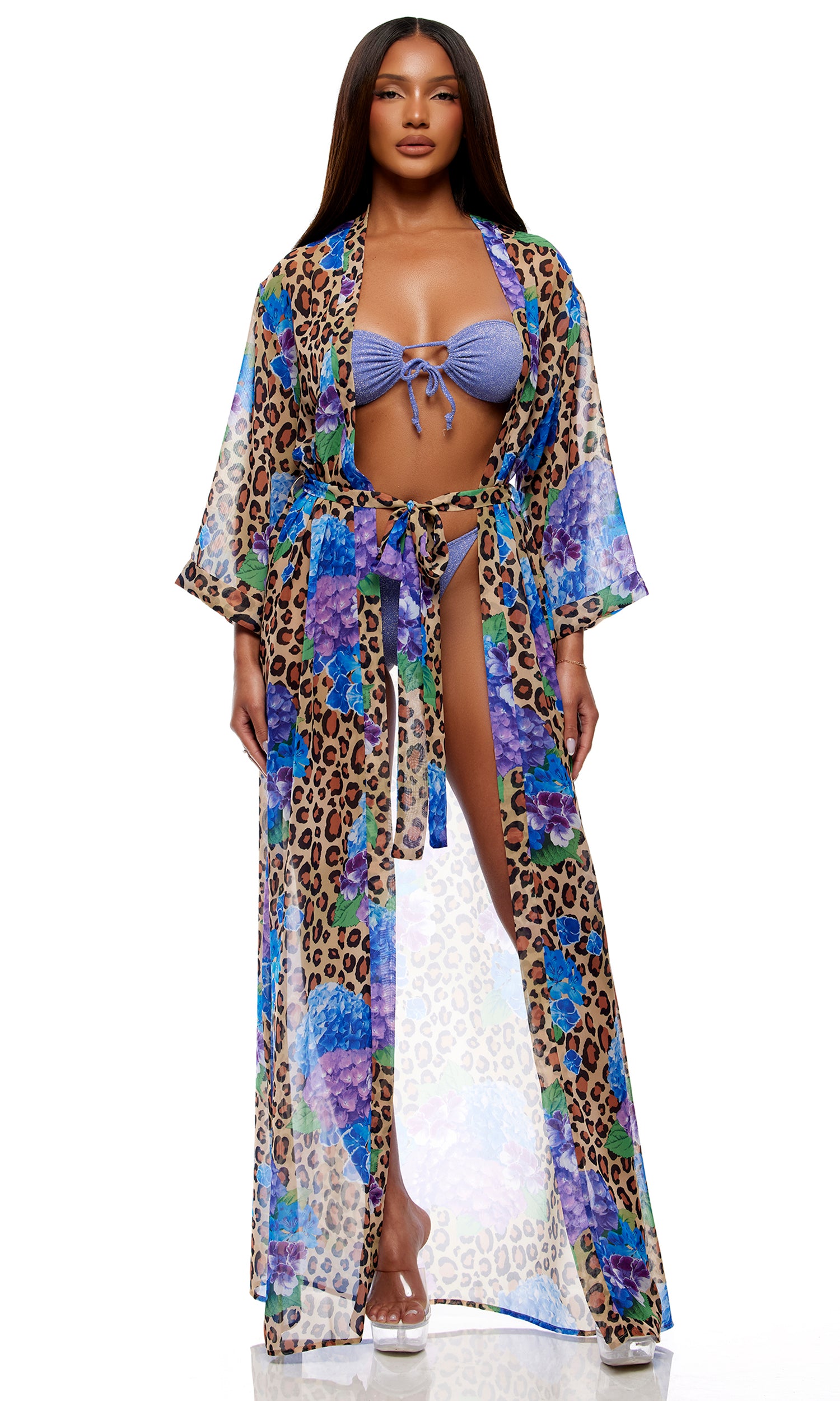 Termoli Mesh Pool Kimono - Cheetah Blue、mySite、bengalsvssteelers