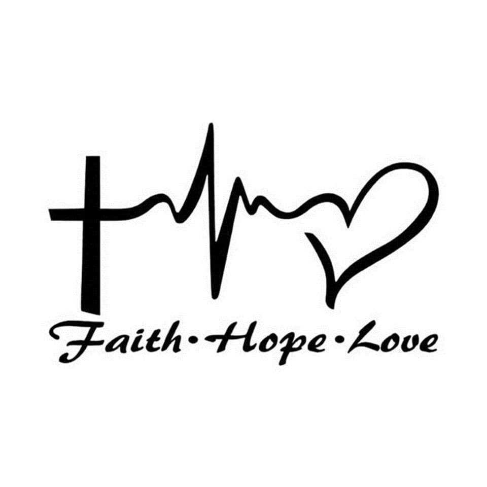 Faith-Hope-Love Sticker for Car or Wherever You Want to Share a Good Message!、mySite、g9winljtr