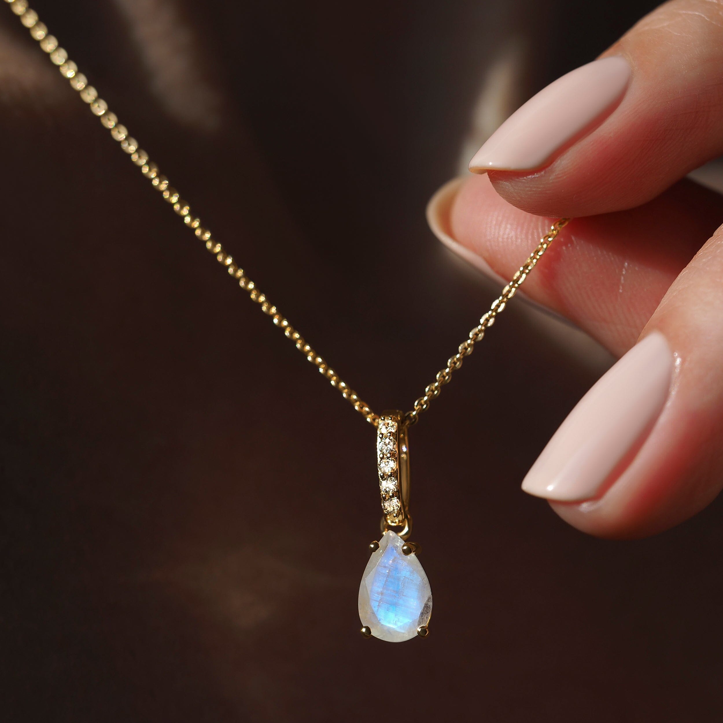 Moonstone Necklace Sway - June Birthstone、mySite、hinf8tx79