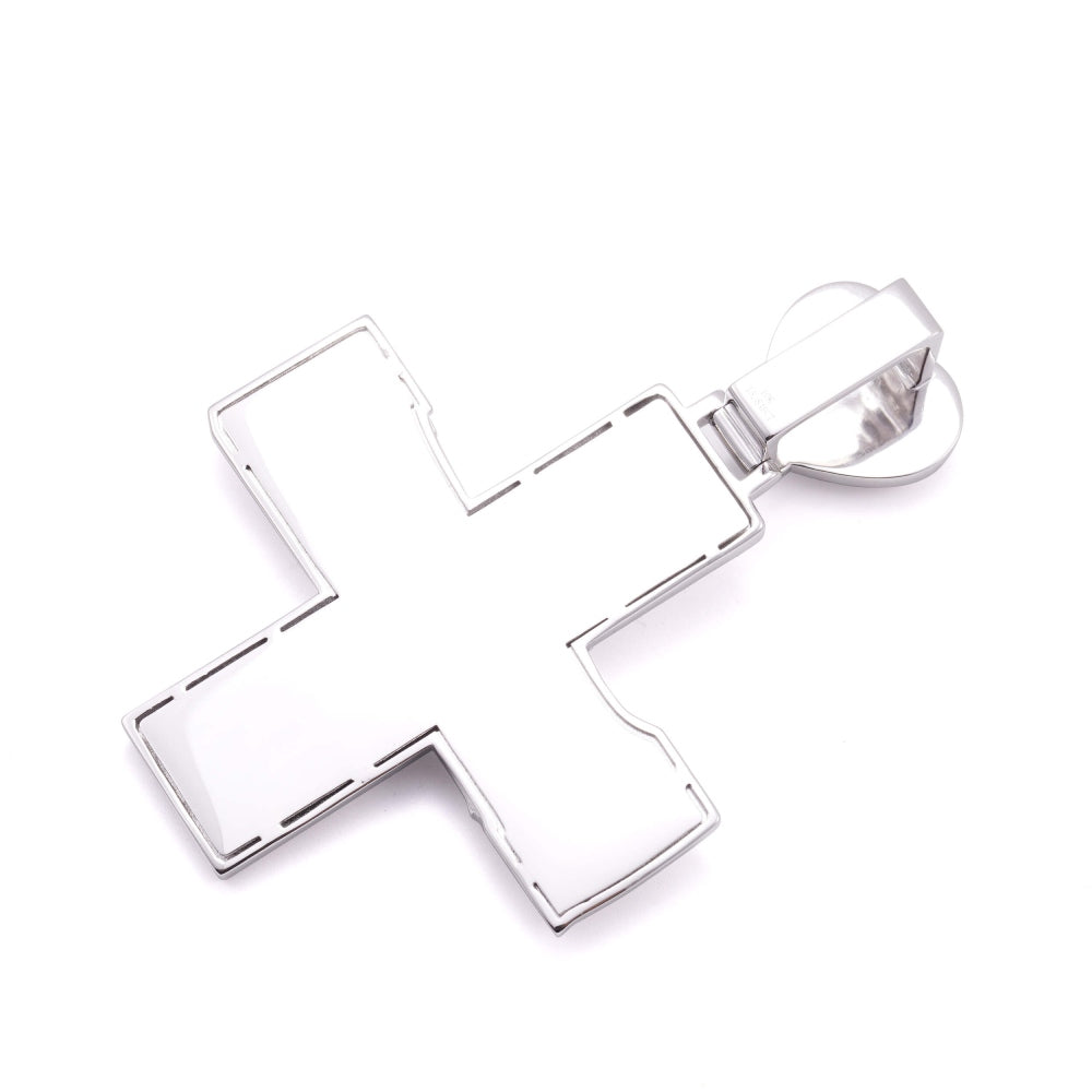 Custom Moissanite Cross Pendant With Heart Bail、mySite、hinf8tx79