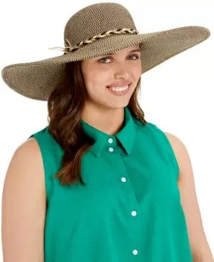 Packable Wide Brim Hat with Braided Trim 90% UV Protection!、mySite、g9winljtr