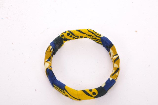 Mustard Blue Black African Print Bangle-DPBG3210、mySite、solidvoid