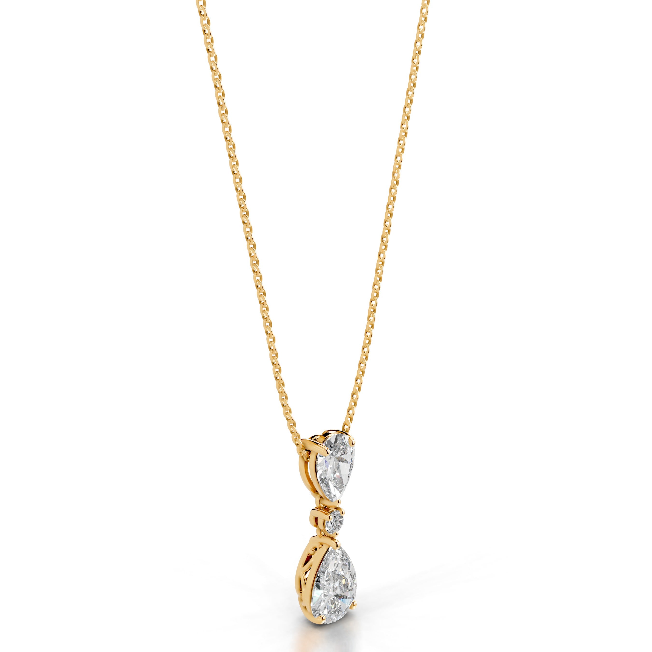Desiree Diamond Pendant - 18K Yellow Gold、mySite、hinf8tx79
