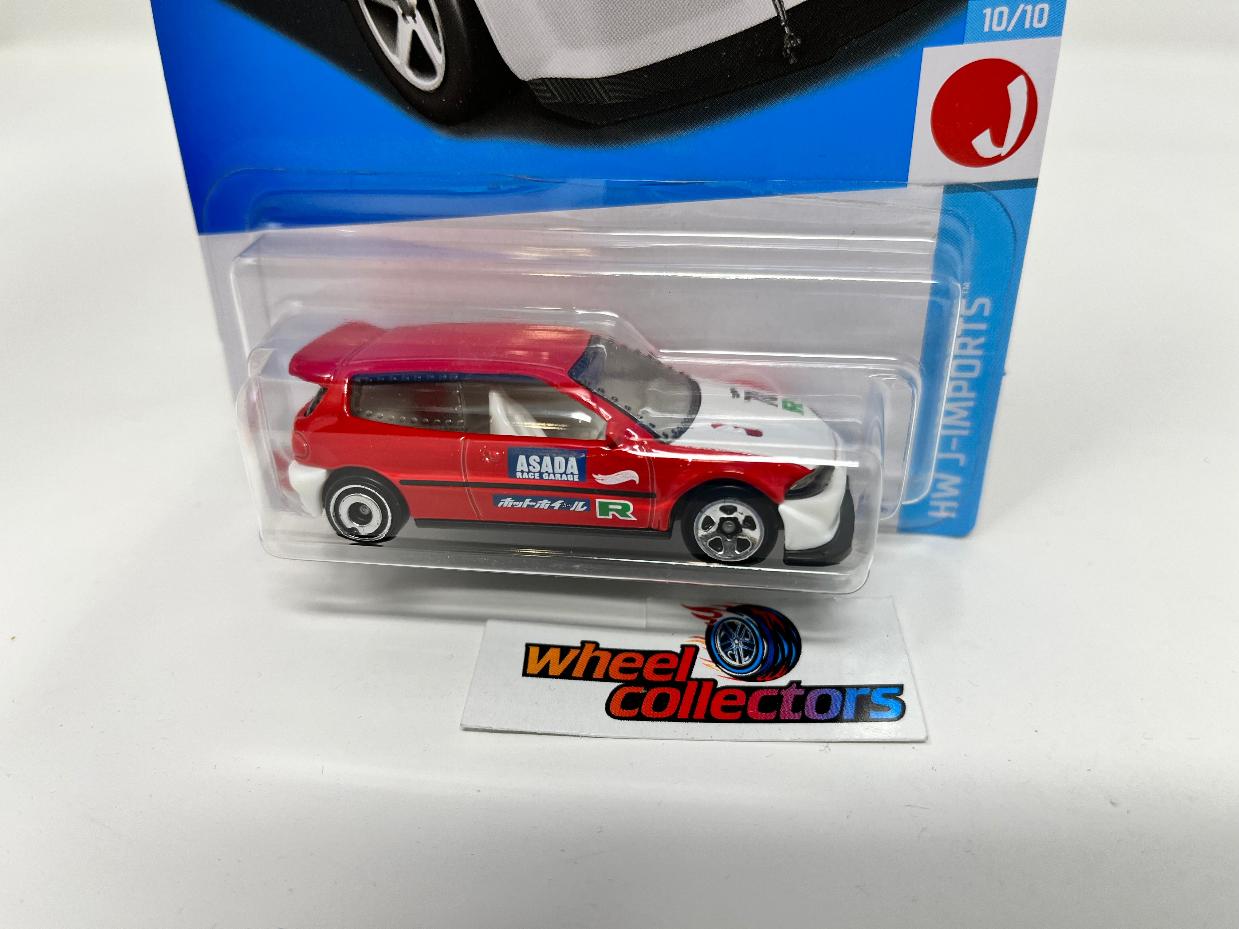 Honda Civic Custom #204 * RED * 2022 Hot Wheels USA Card、mySite、hgirdovlk
