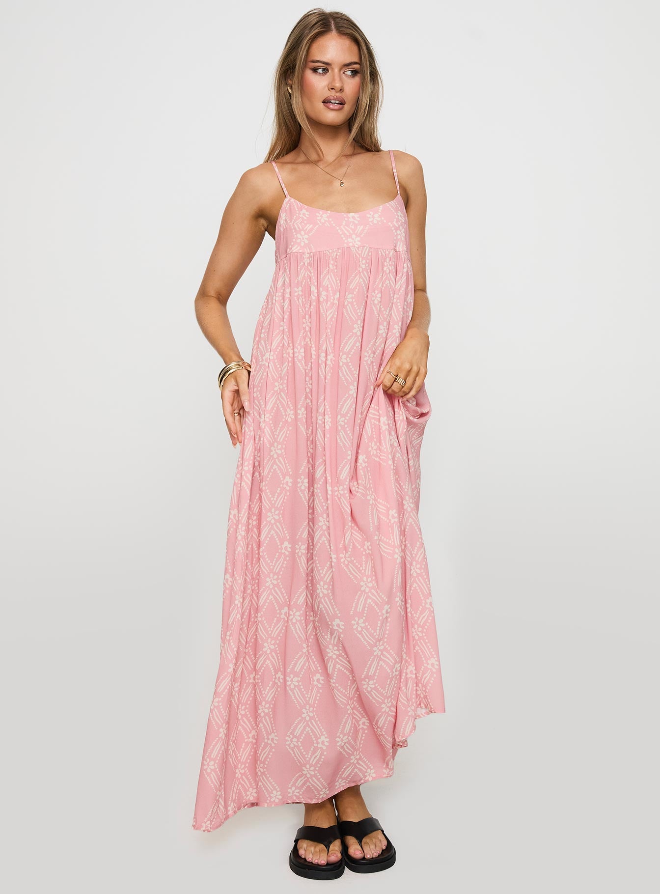 Seabreeze Maxi Dress Pink、mySite、solidvoid