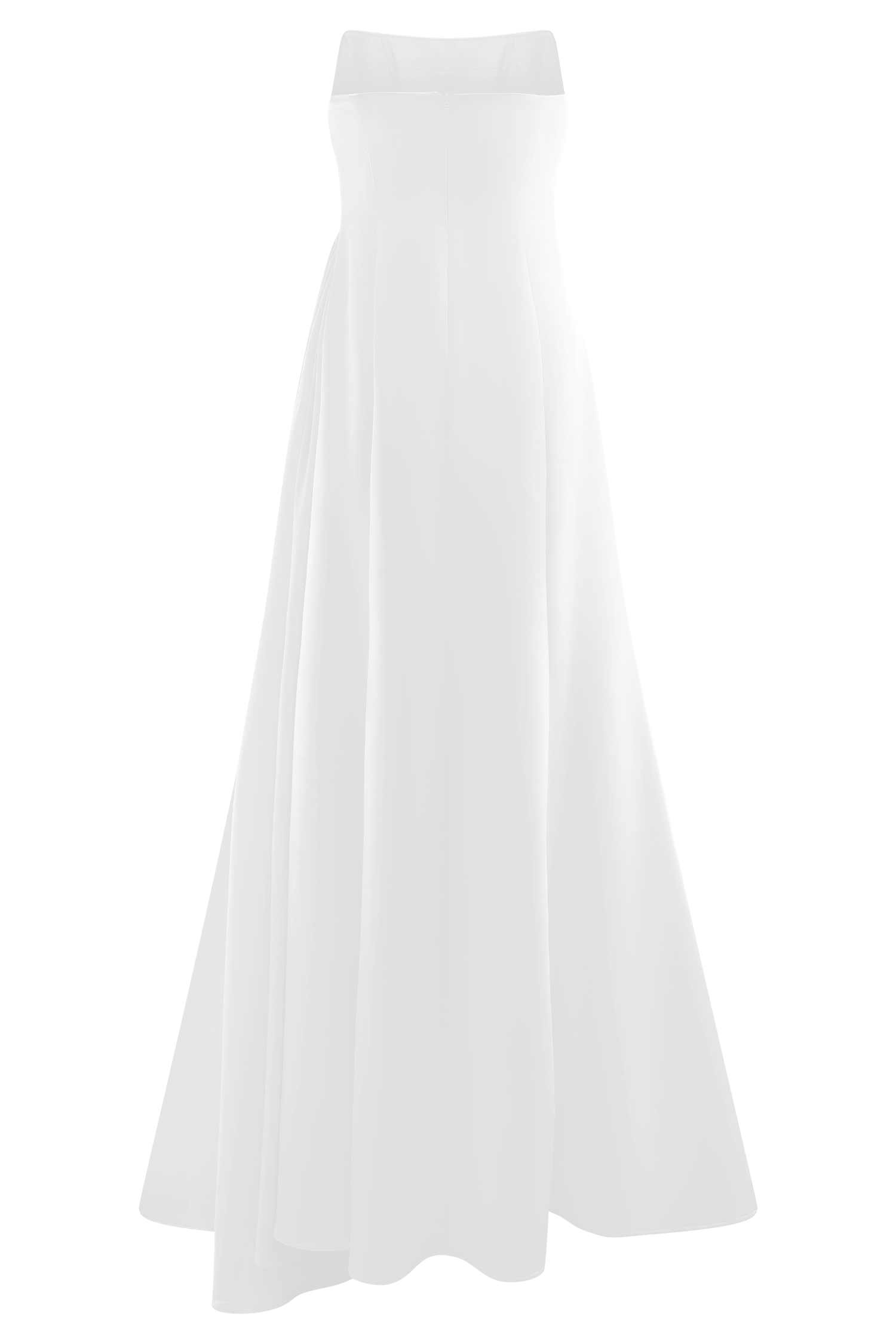 Rosella Satin Strapless Maxi Dress - White、mySite、solidvoid