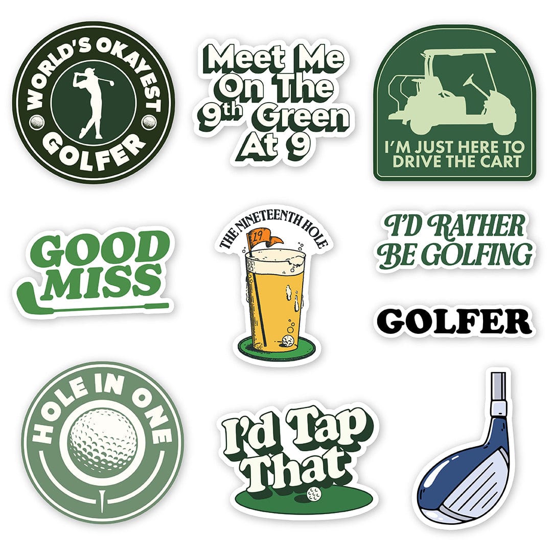  Golf Stickers 10 Pack、mySite、ghnorth