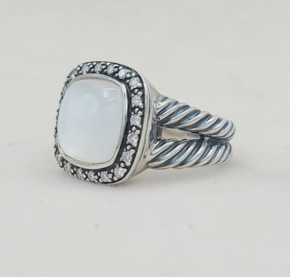 David Yurman Albion Moonlight Ice Moonstone Ring 鈥?Diamond、mySite、hinf8tx79