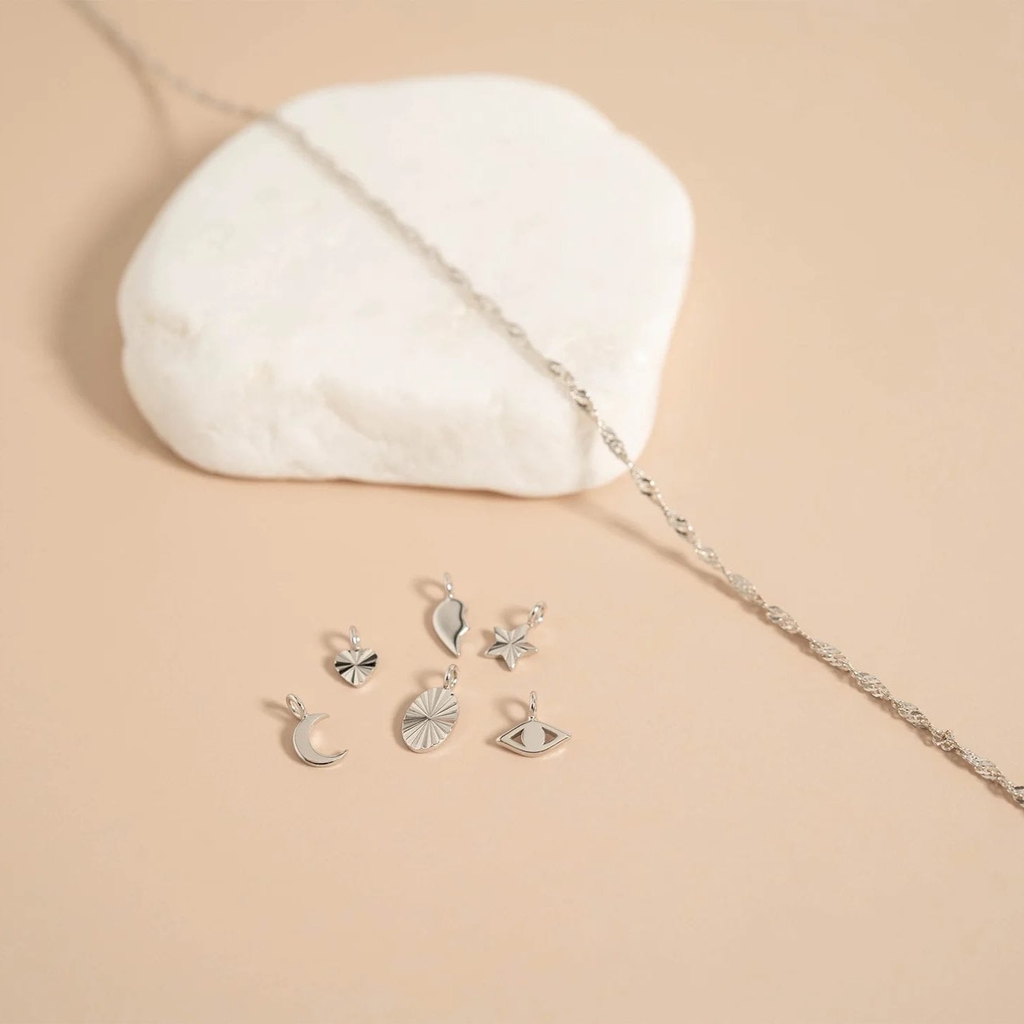 Permanent Jewelry Left Side .925 Sterling Silver Broken Heart Charm / PMJ3006、mySite、dreamappss