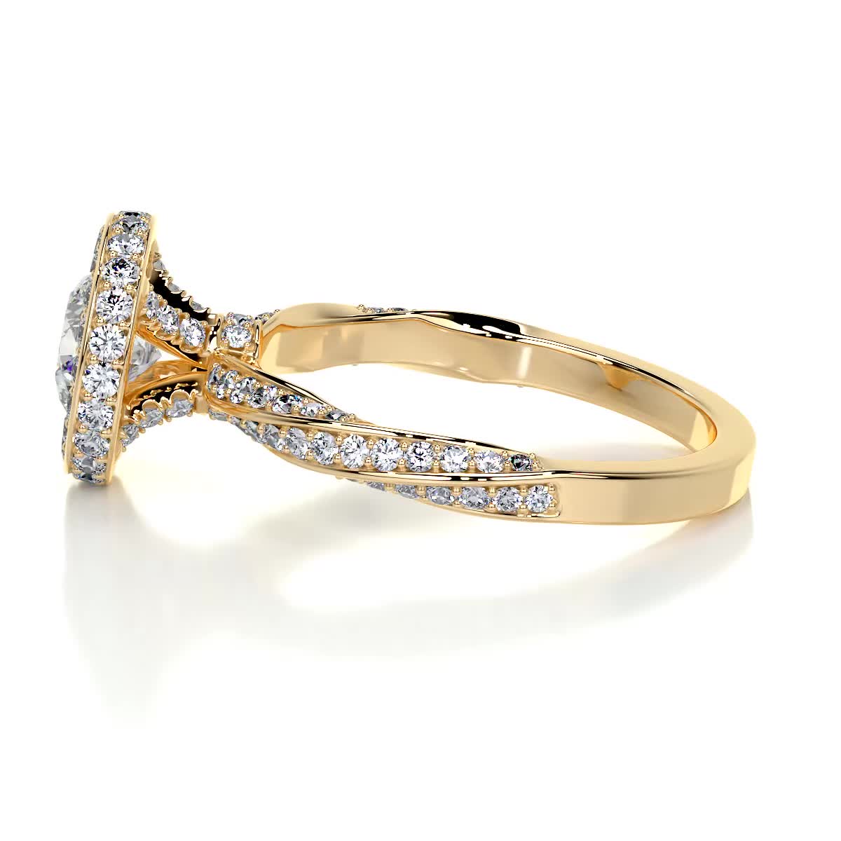 Sarina Diamond Engagement Ring -18K Yellow Gold、mySite、hinf8tx79