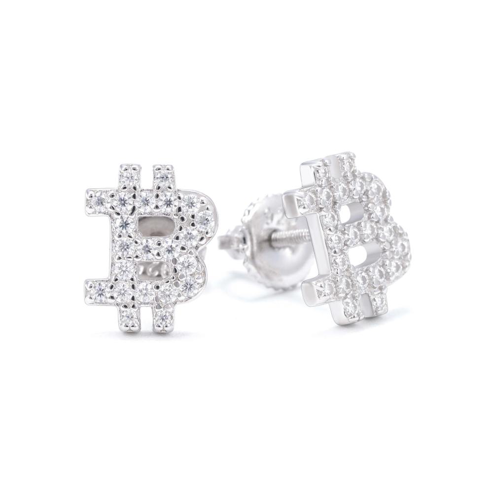 Bitcoin Moissanite Earrings 14K Gold、mySite、hinf8tx79