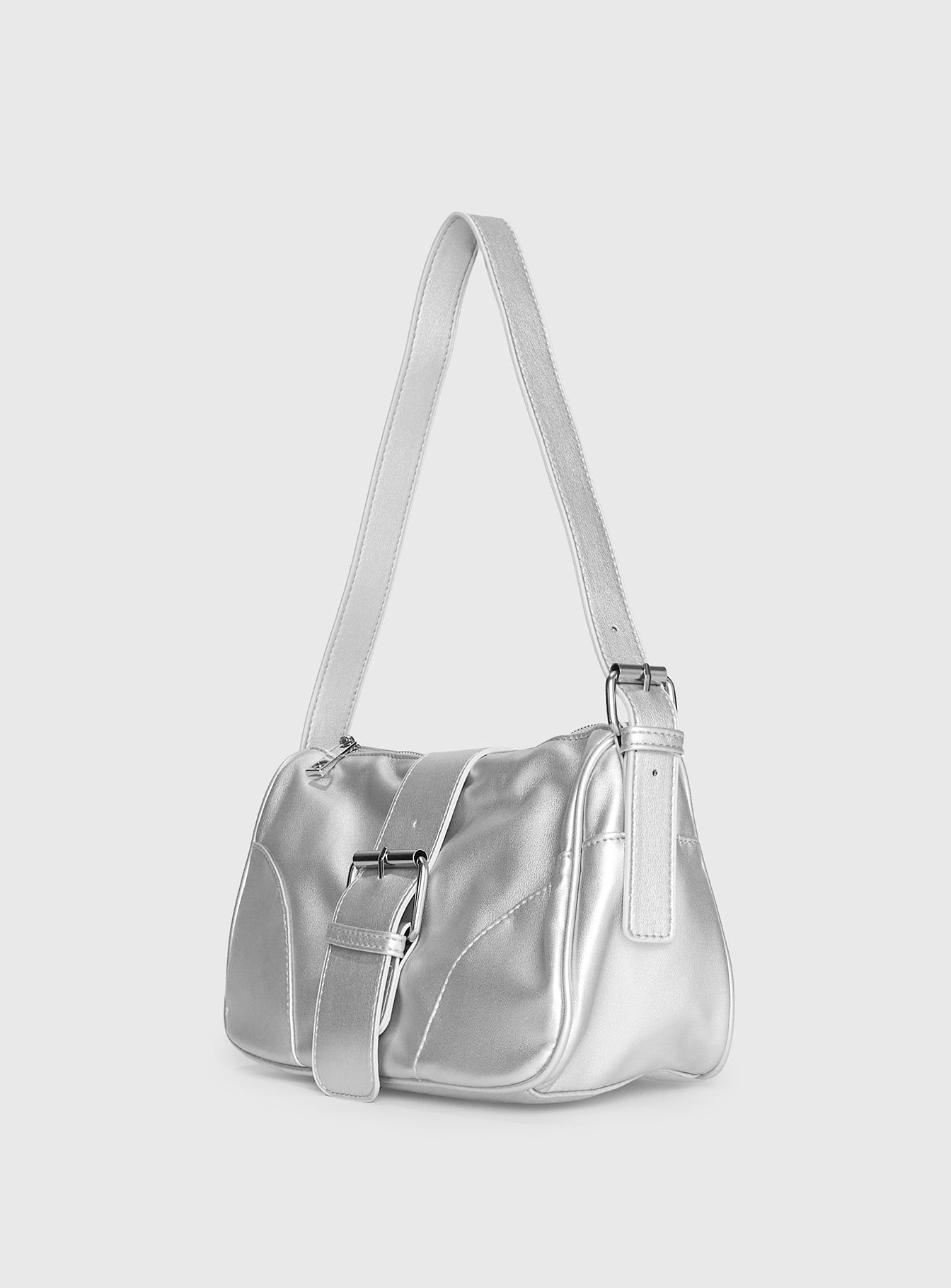 Right Here Shoulder Bag Silver、mySite、solidvoid