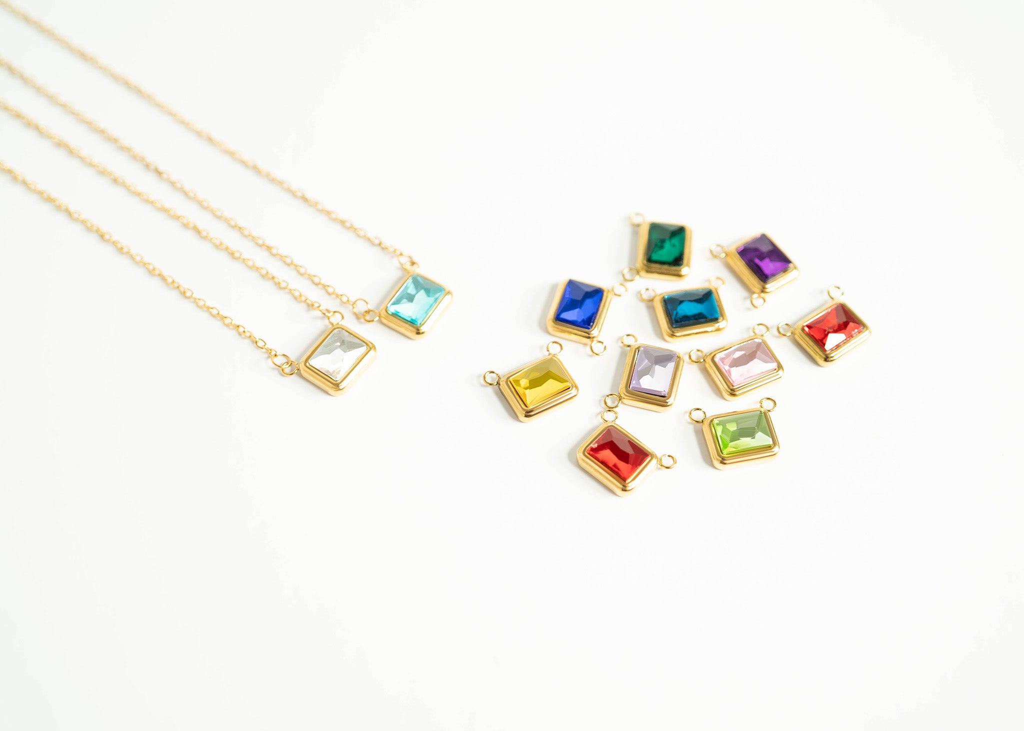 18K Gold PVD Stainless Steel Loop Connector Chain Necklace / CHN9964、mySite、dreamappss