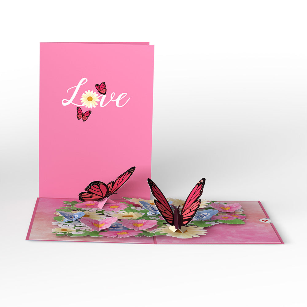Floral Garden Butterflies Pop-Up Card、mySite、solidvoid