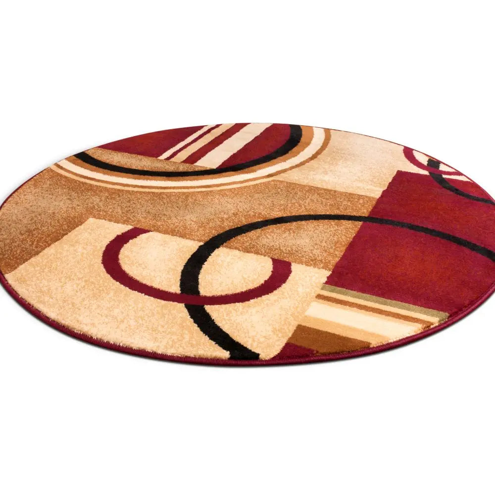 Arcs & Shapes Red Modern Rug、mySite、gigharbornorthrealestate