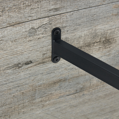 Rustic Industrial Rectangular Wood Dining Table For 4-6 Person, With 1.5" Thick Engineered Wood color Tabletop and Black Metal Legs,Desk For Kitchen Dining Living Room, 55.1" x 31.4"x 29.9"1529W115172、、casual