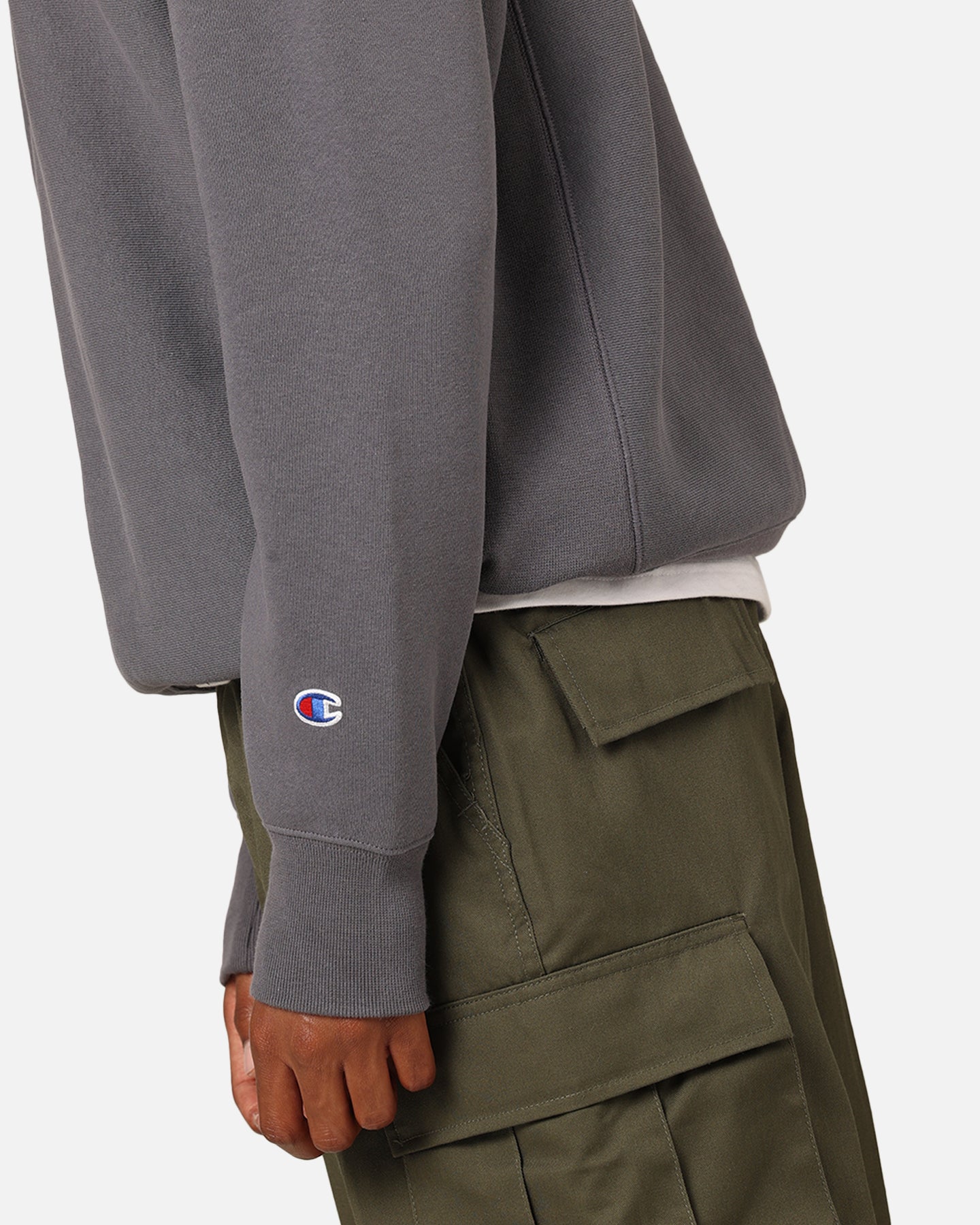 Champion Reverse Weave Small C Crewneck Grey Ocean、mySite、zt4zffjzw