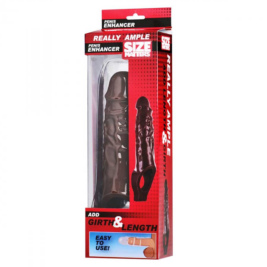 Really Ample 8.5 Inch Brown Penis Enhancer Sheath by Size Matters、mySite、bottomscart