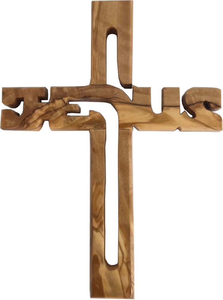  Holy Land Market JESUS name Cross - grade A olive wood、mySite、elrpsem3k