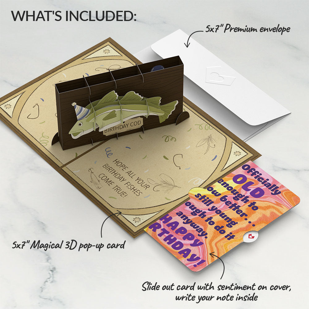 Birthday Cod Pop-Up Card and Sentiment Set、mySite、solidvoid