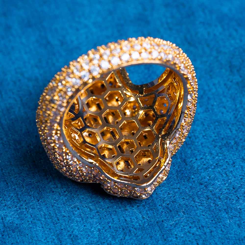 Moissanite Fleur Cross Ring 14K Gold、mySite、hinf8tx79