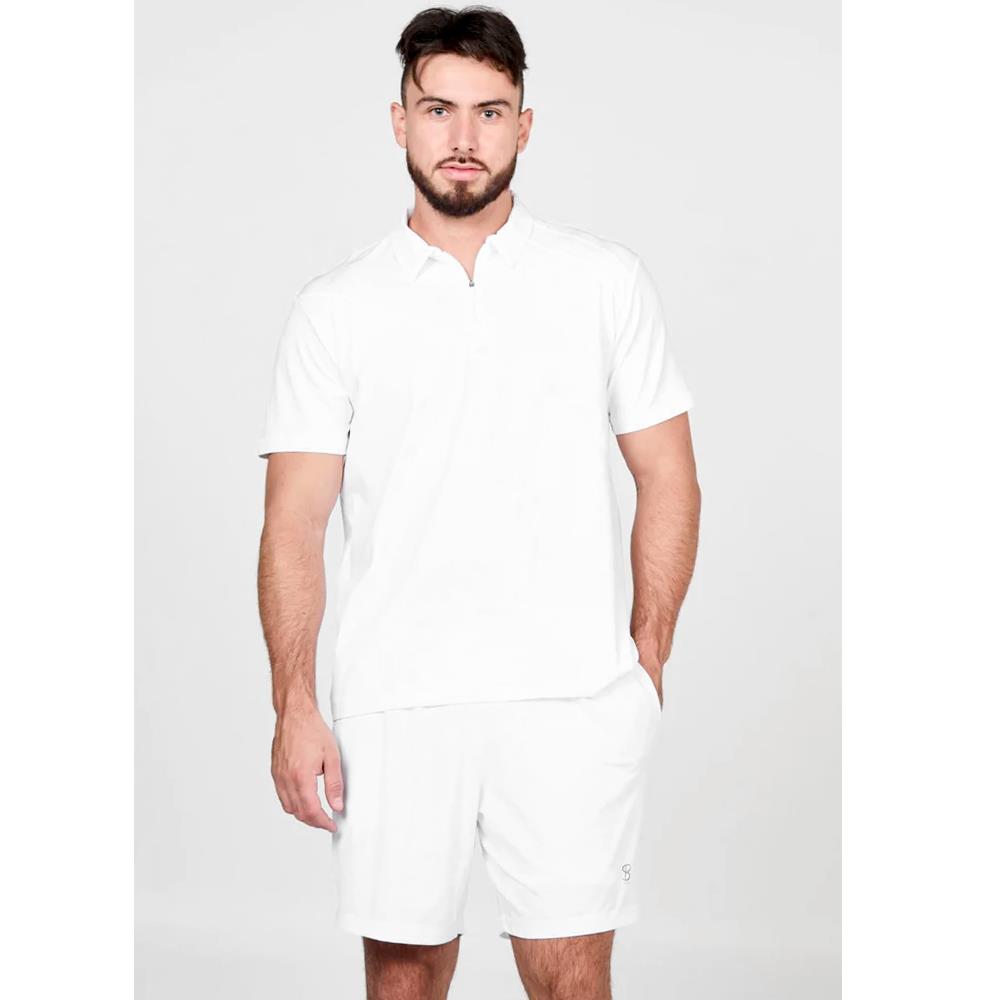 SB Sport Men's Vented 9 Short - White