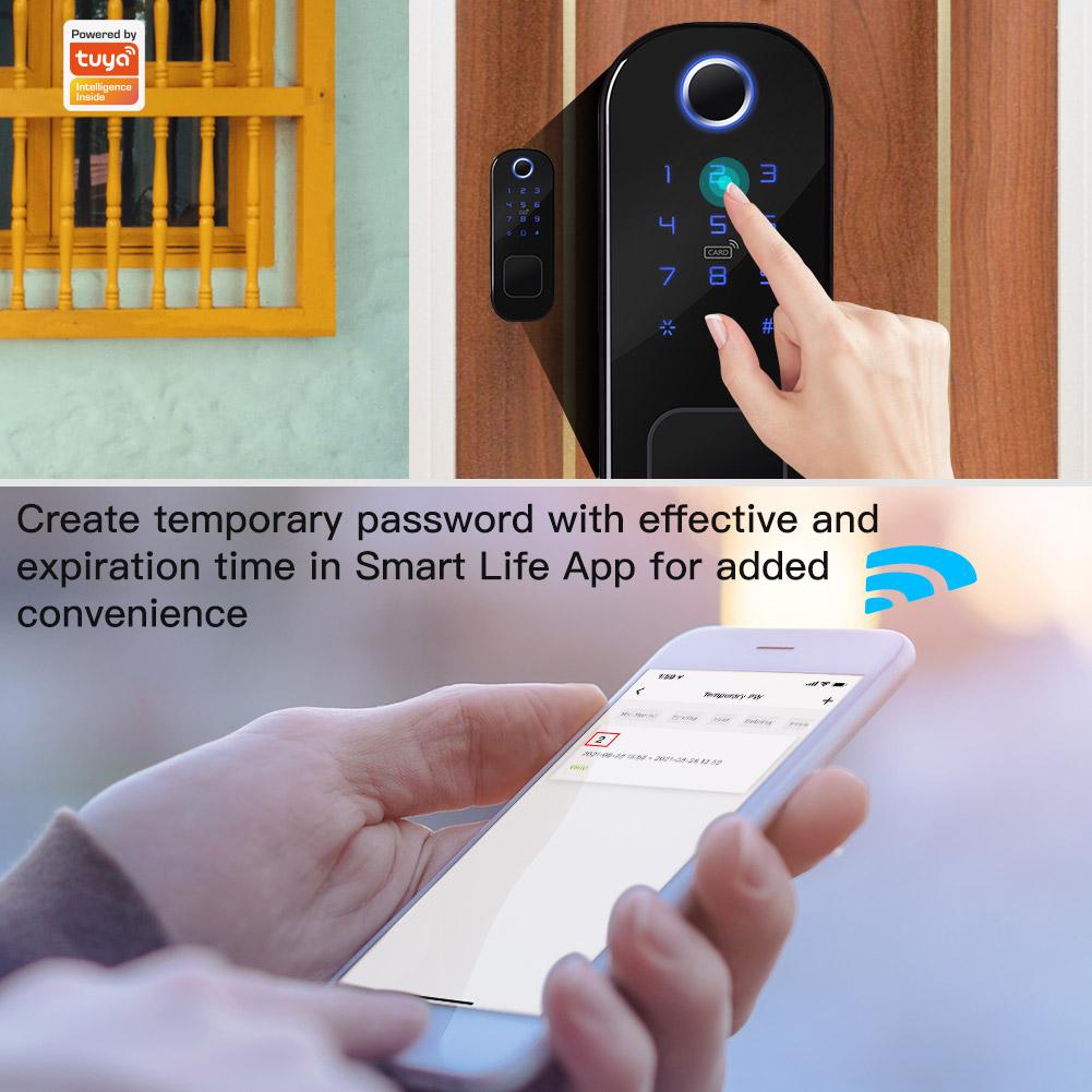 Wifi Tuya Smart Door Lock Fingerprint Digital Password Lock、mySite、fannypackpong