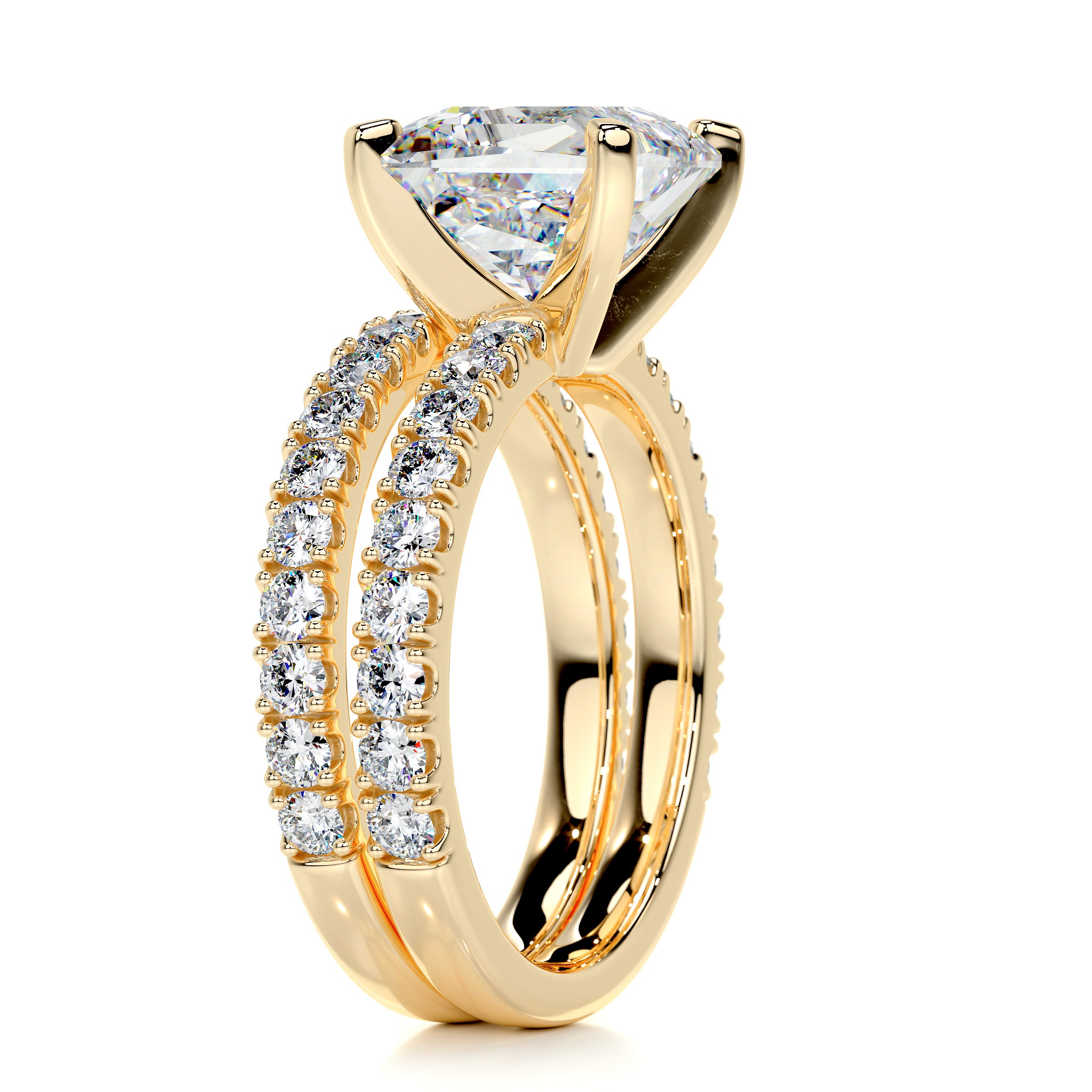 Blair Moissanite & Diamonds Bridal Set -18K Yellow Gold、mySite、hinf8tx79