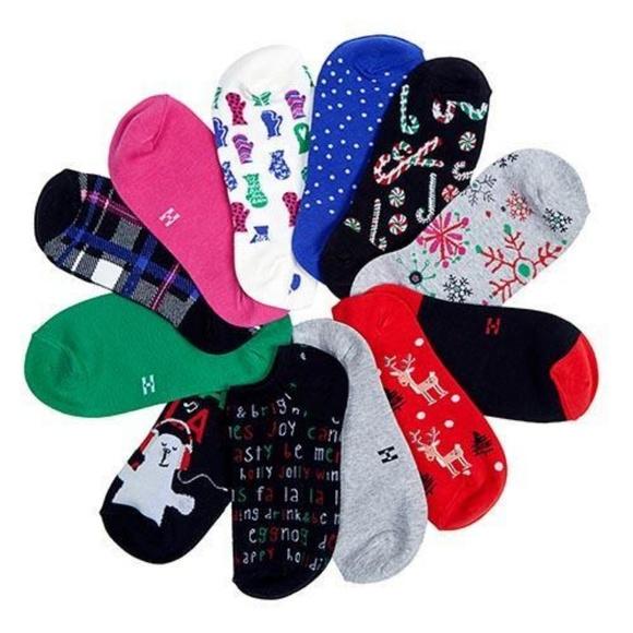 SALE! 12 Days of Sock Surprises Holiday Christmas Sock Gift Set, 12 Pair of Cute, Festive Socks Women Girls、mySite、g9winljtr