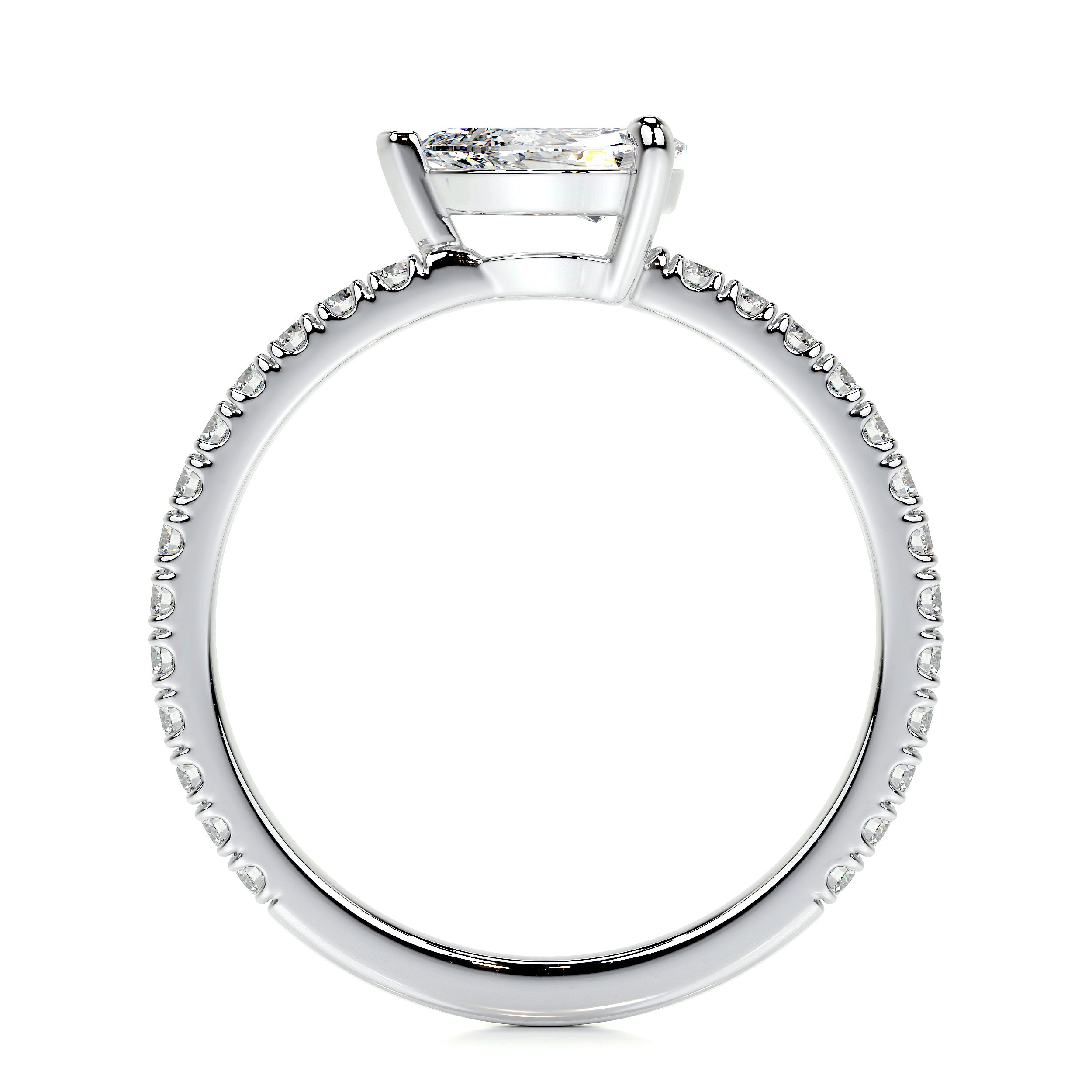 Chloe Pear Lab Grown Stacking Ring (0.75 Carat) -14K White Gold、mySite、hinf8tx79