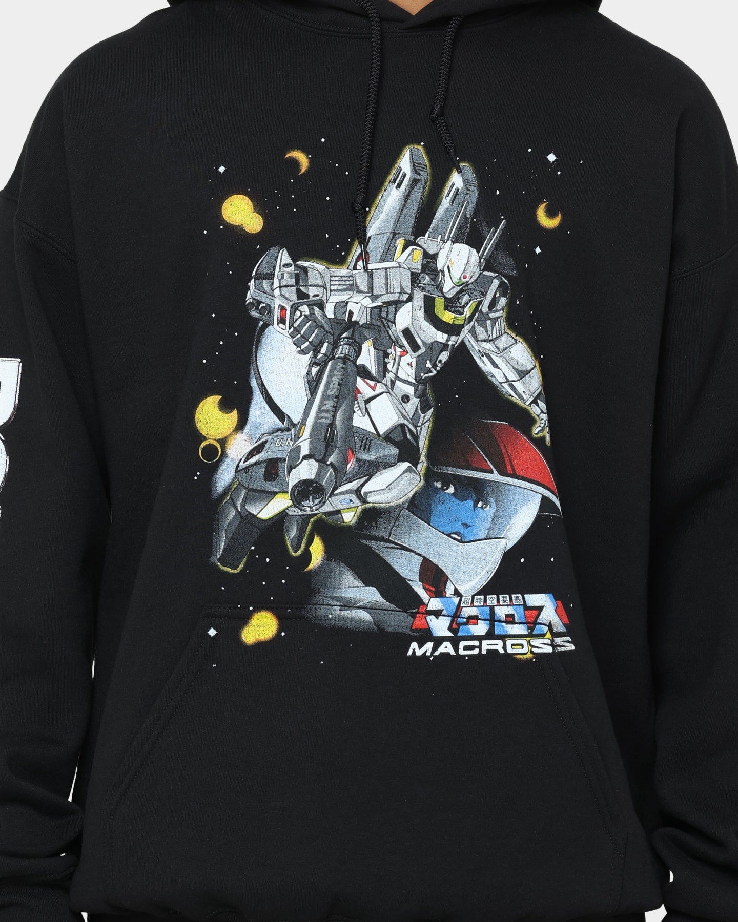 American Thrift X Robotech Macros Saga Hoodie Black、mySite、zt4zffjzw