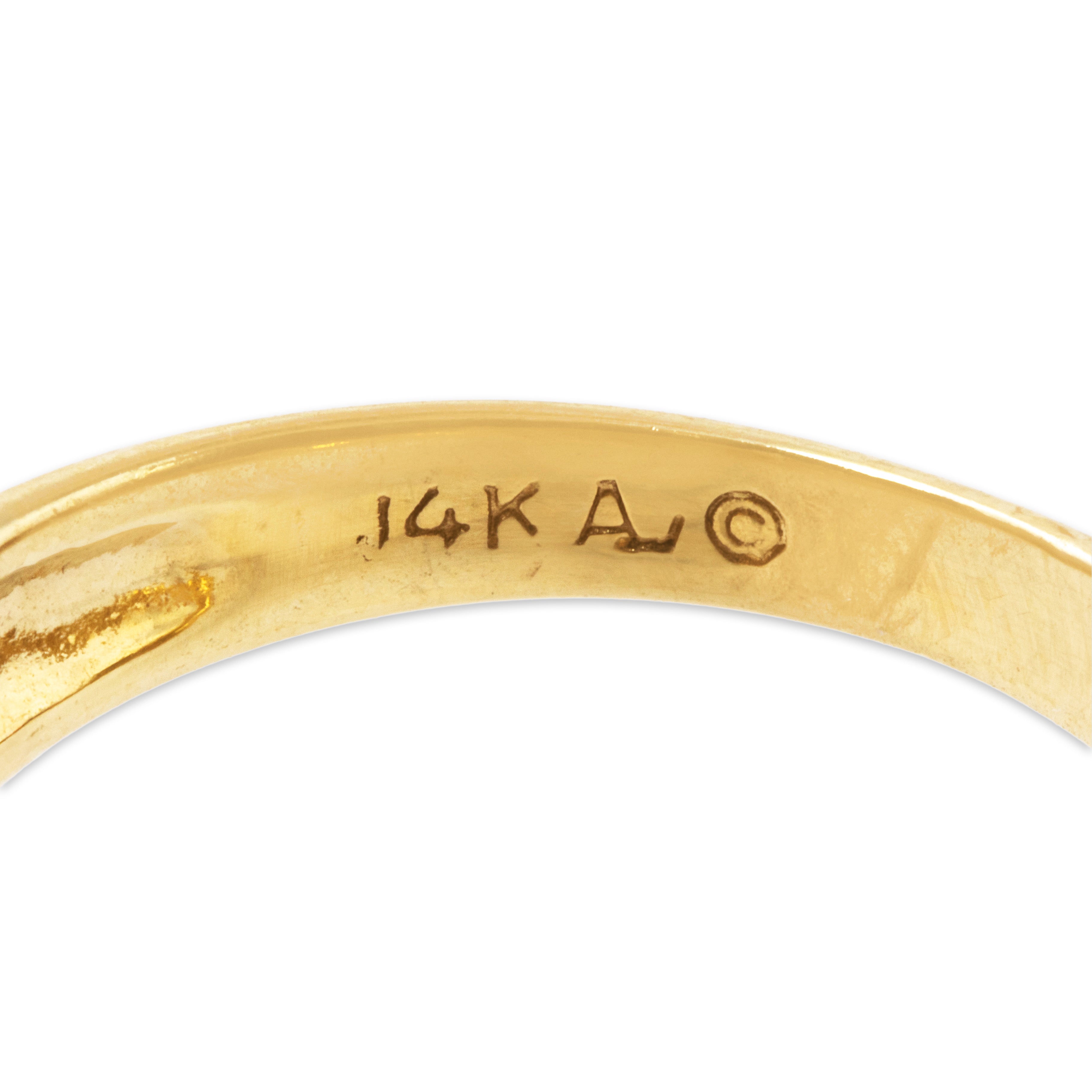 Vintage 14k Yellow Gold Onyx .32cttw Diamond Flashing Statement Ring 7.00、mySite、hinf8tx79