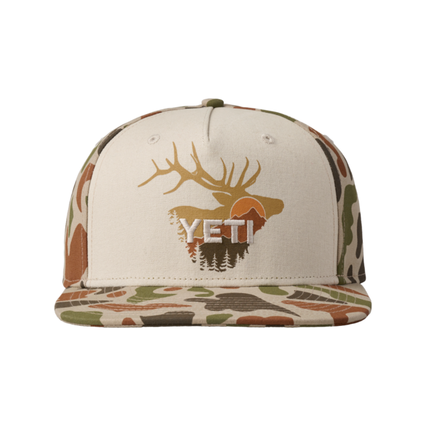 YETI Sunrise Elk Flat Brim Hat、mySite、noshort