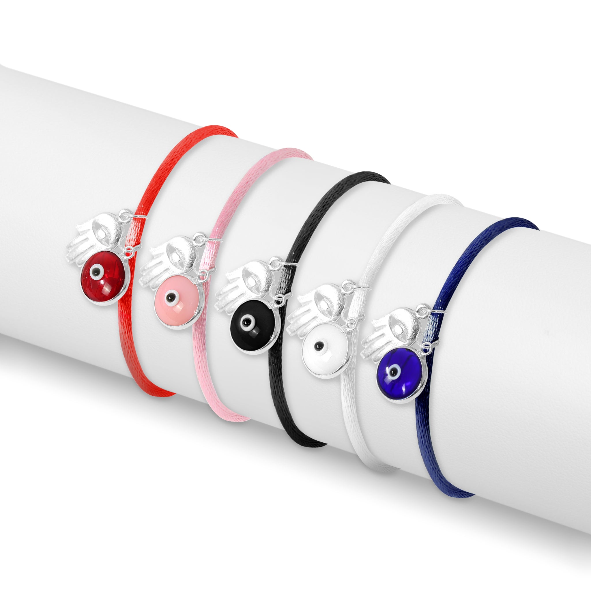 108 Evil Eye & Mystic Hand Sterling Silver Woven Bracelet Value Pack / LOT0021、mySite、dreamappss