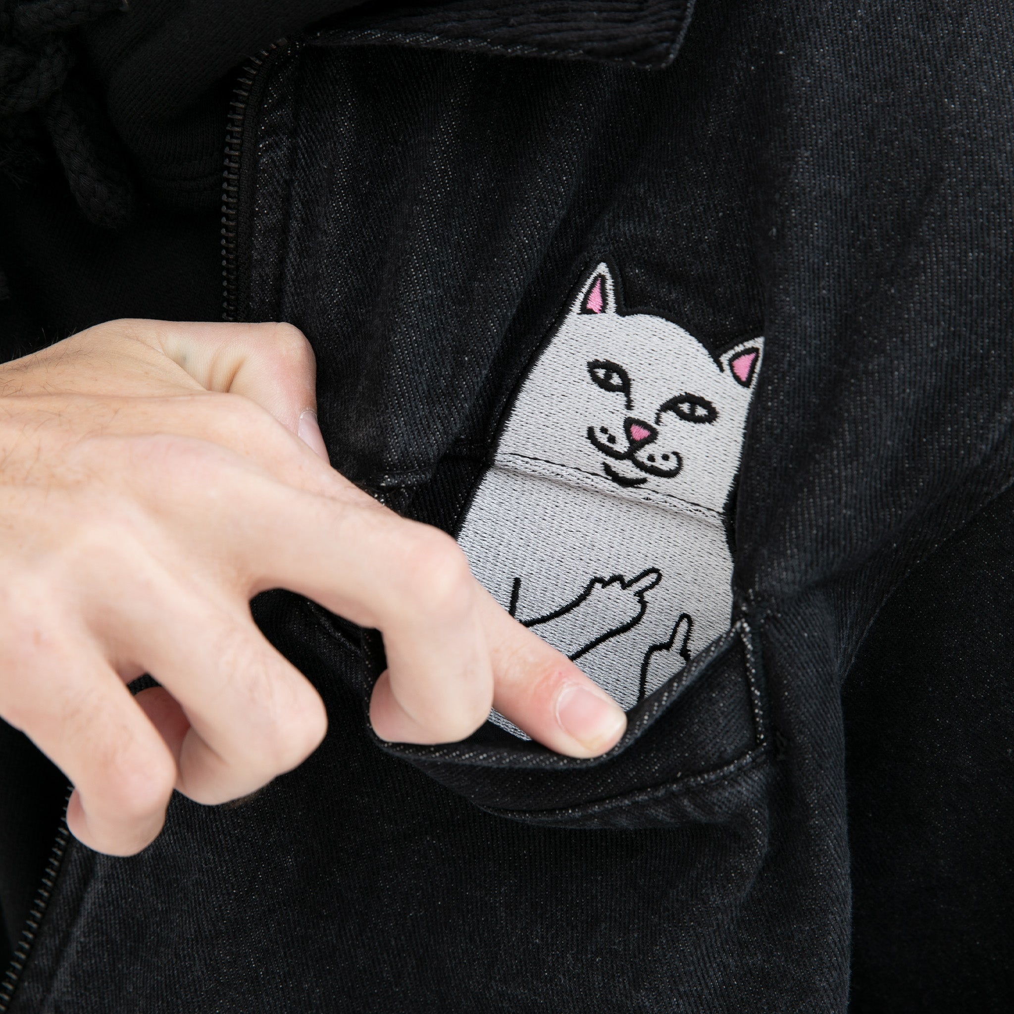  La Brea Peeking Nermal Work Jacket (Black Washed Denim)、mySite、merchandisen