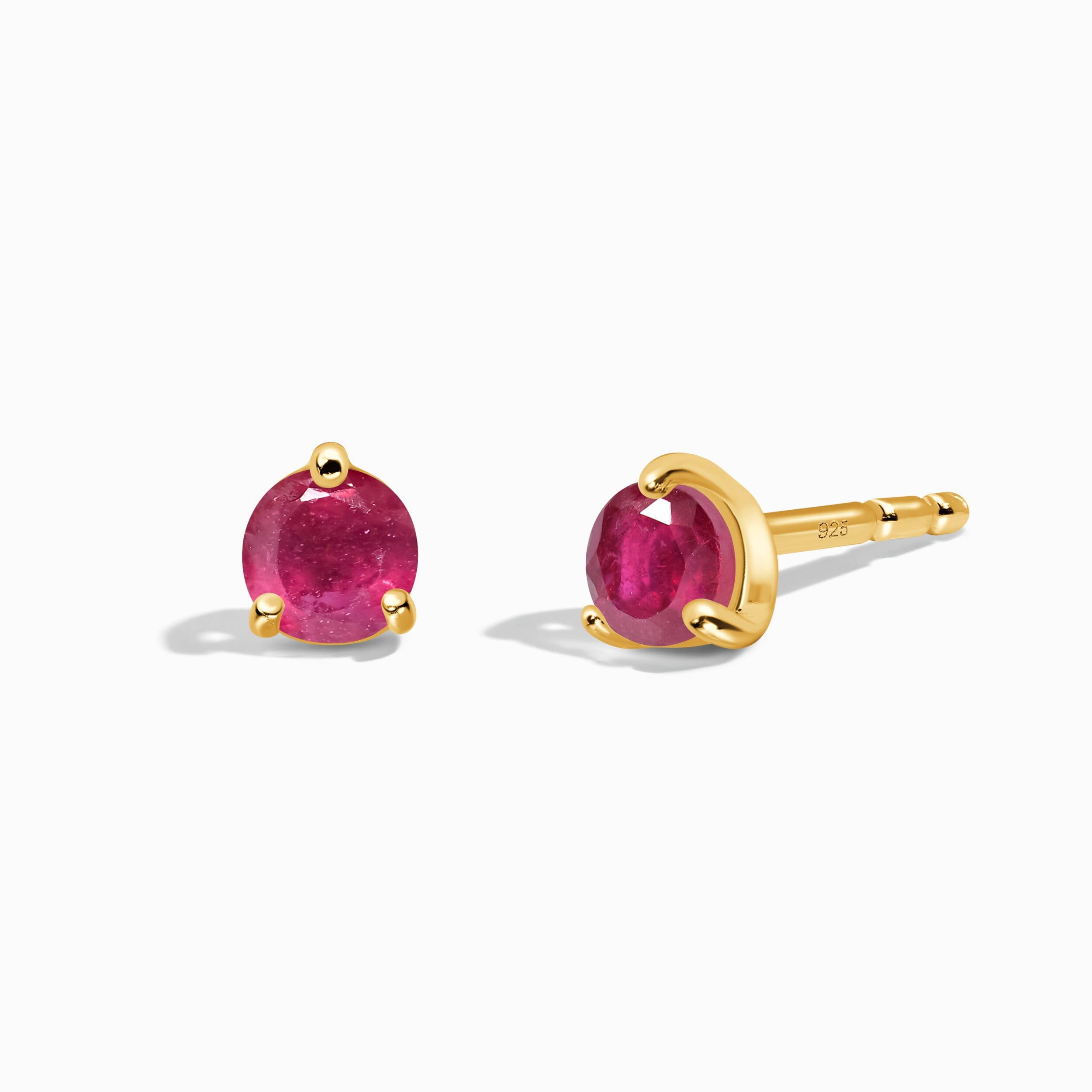 Ruby Round Studs - July Birthstone、mySite、hinf8tx79