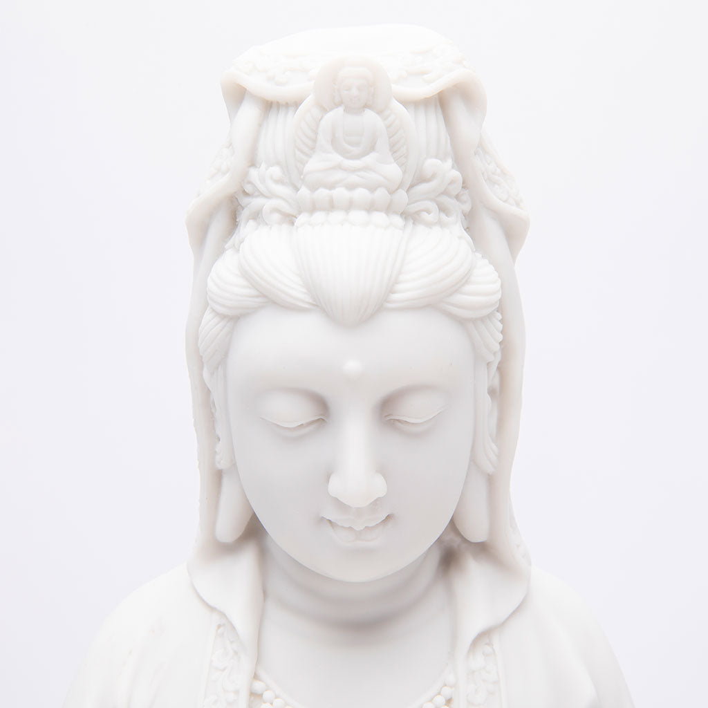 Marble Quan Yin and Dragon Statue、mySite、topwebapps