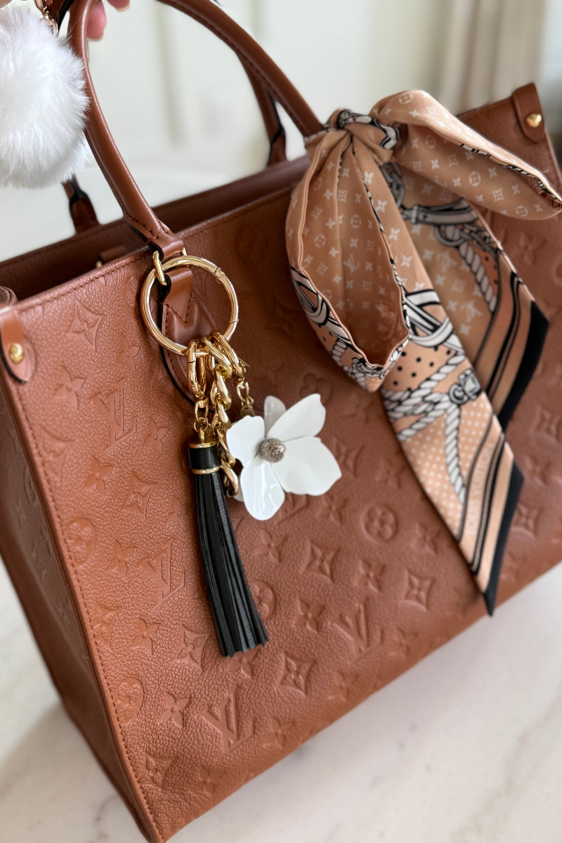 XL Leather Tassel Bag Charm - Black、mySite、hinf8tx79
