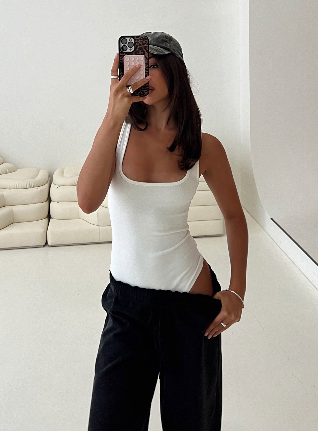 Baseline Rib Bodysuit White、mySite、solidvoid