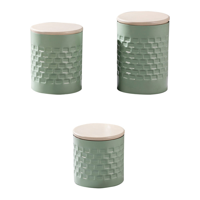 Stainless Steel Storage Canister Set | Green | Set of 3、mySite、camillekostekn
