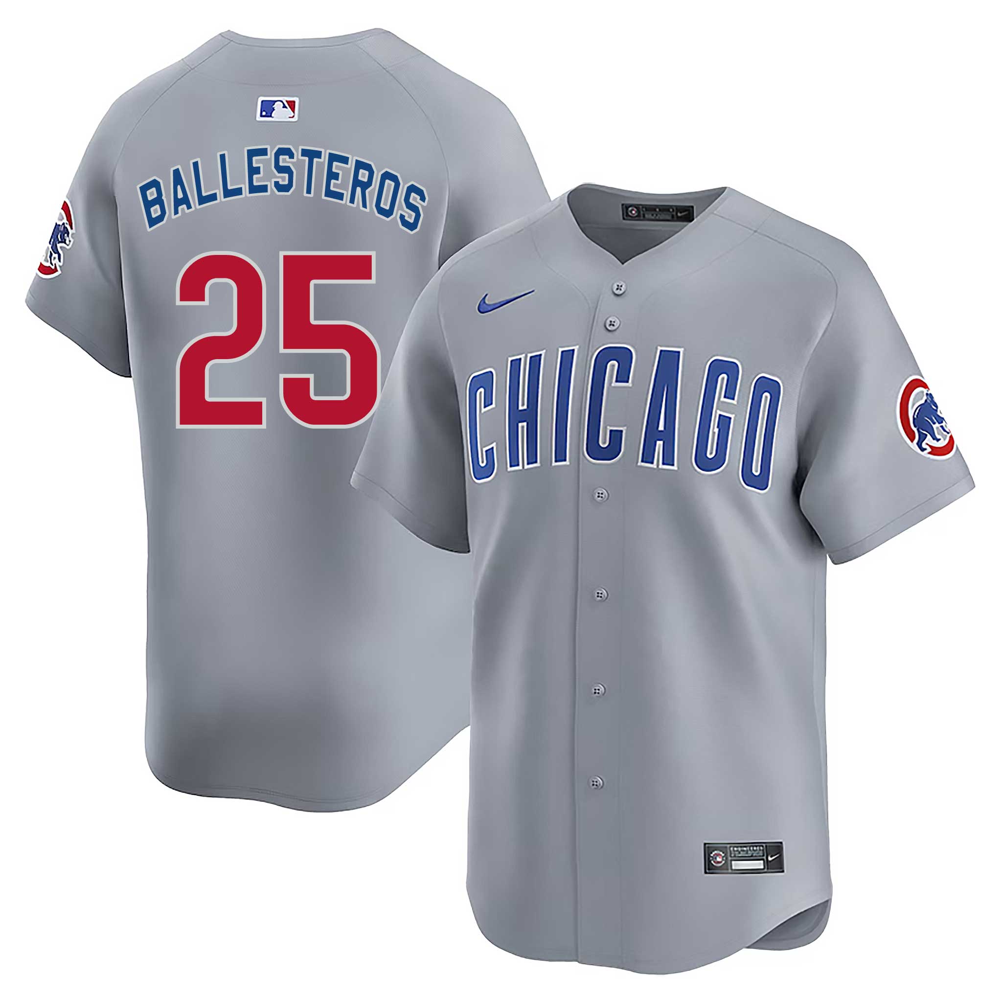 Chicago Cubs Mois茅s Ballesteros Nike Road Vapor Limited Jersey W/ Authentic Lettering、mySite、vikingsvslions