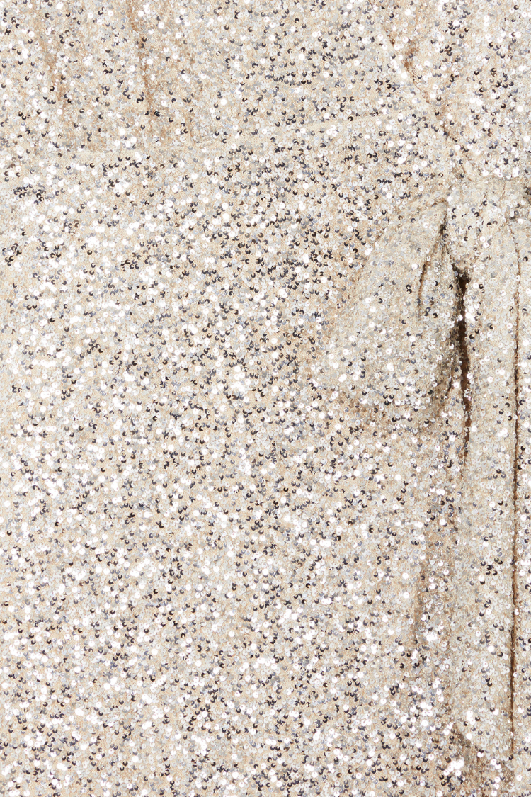 Silver Sequin Mini Vienna Wrap Dress、mySite、solidvoid