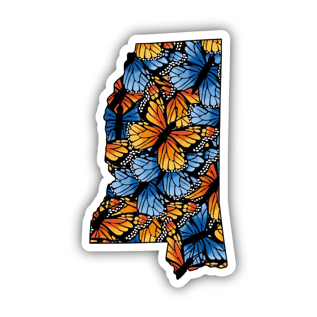  Mississippi Butterfly Pattern Sticker、mySite、elrpsem3k