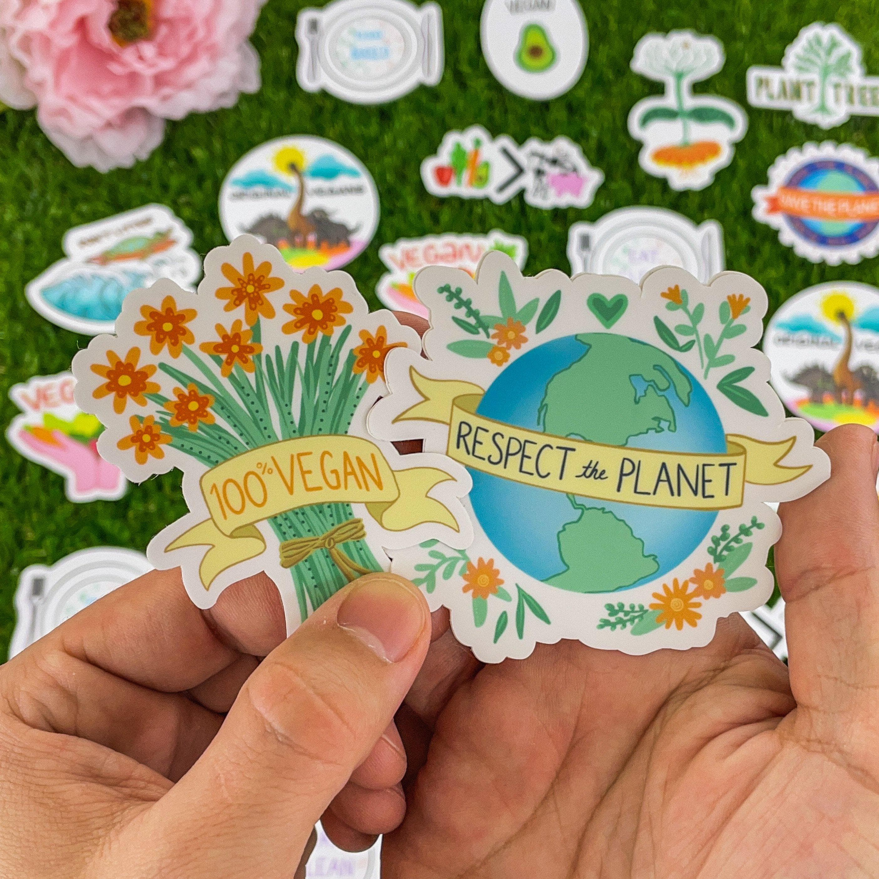  100% Vegan Floral Sticker、mySite、elrpsem3k