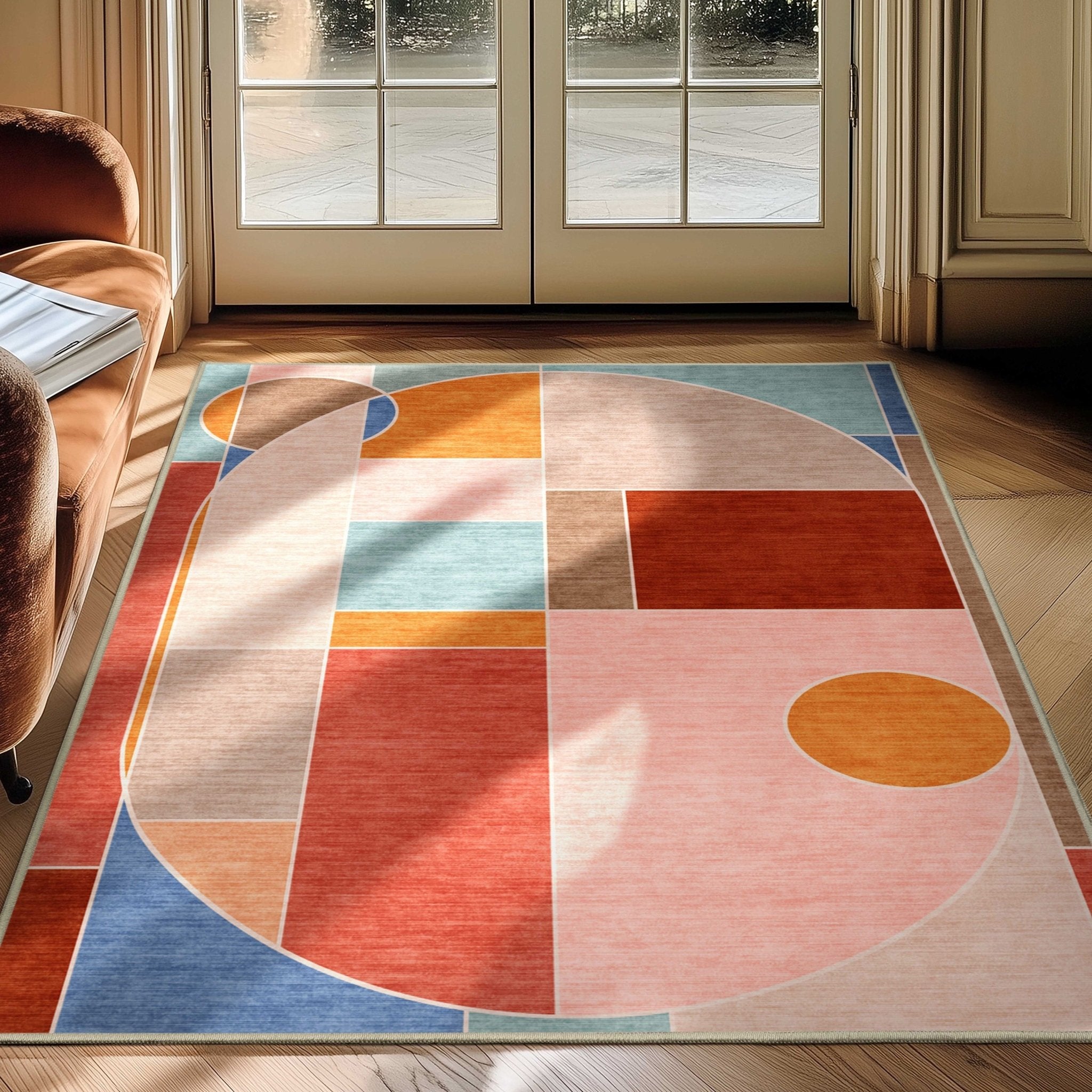 Apollo Essence Multi-Color Pastel Geometric Rug Stain-Resistant & Easy to Clean、mySite、gigharbornorthrealestate