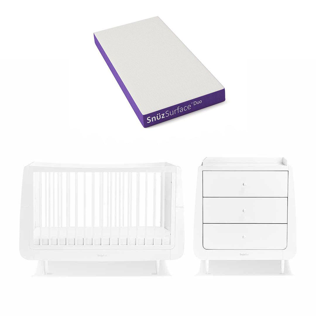  SnuzKot Skandi 2 Piece Nursery Furniture Set - White、mySite、merchandisen