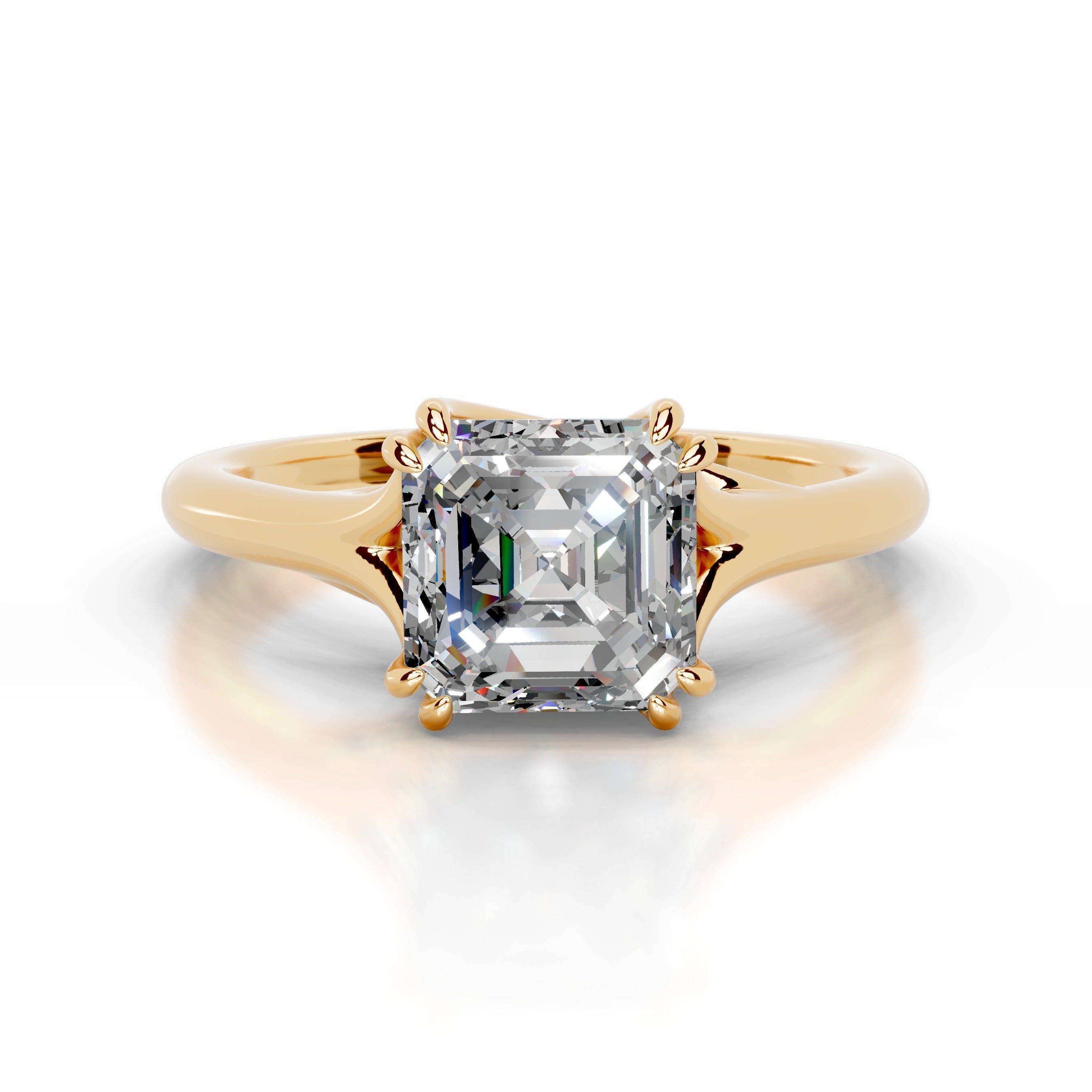 Billie Moissanite Ring - 18K Yellow Gold、mySite、hinf8tx79